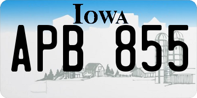 IA license plate APB855