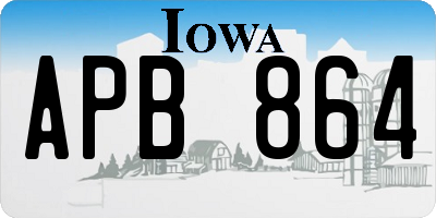 IA license plate APB864
