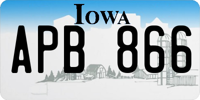 IA license plate APB866