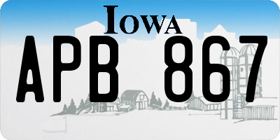 IA license plate APB867
