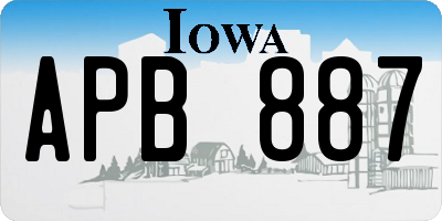 IA license plate APB887
