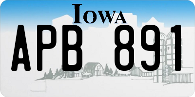IA license plate APB891