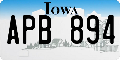 IA license plate APB894