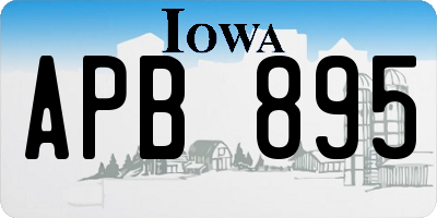 IA license plate APB895