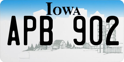 IA license plate APB902