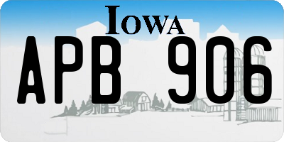 IA license plate APB906