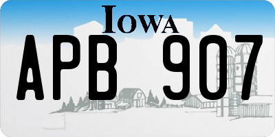 IA license plate APB907