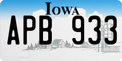 IA license plate APB933