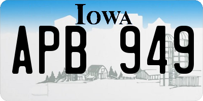 IA license plate APB949