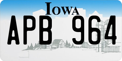 IA license plate APB964