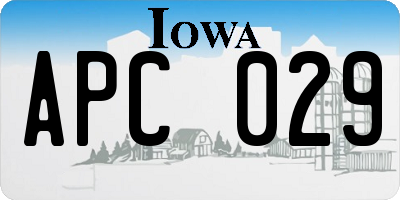 IA license plate APC029