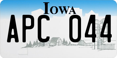 IA license plate APC044
