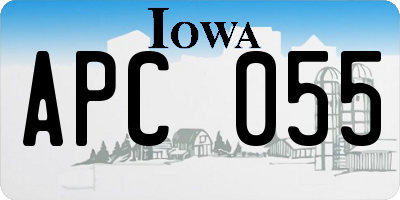 IA license plate APC055