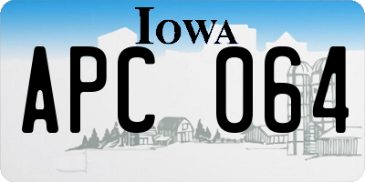 IA license plate APC064