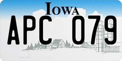 IA license plate APC079