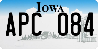 IA license plate APC084