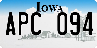IA license plate APC094