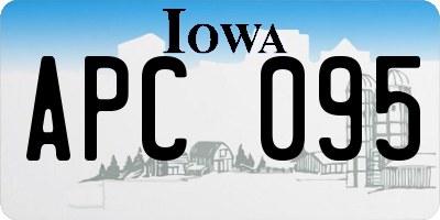 IA license plate APC095