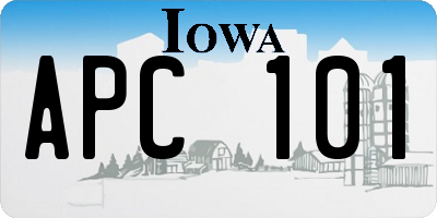IA license plate APC101