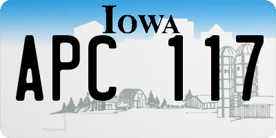 IA license plate APC117