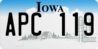 IA license plate APC119