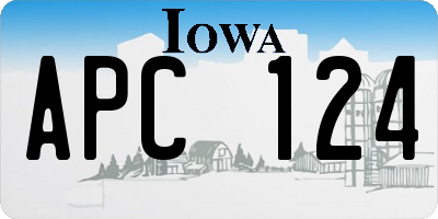 IA license plate APC124