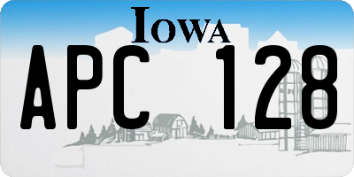 IA license plate APC128