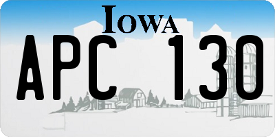IA license plate APC130