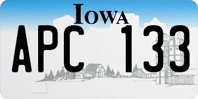 IA license plate APC133