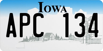 IA license plate APC134