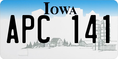 IA license plate APC141