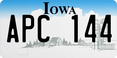 IA license plate APC144