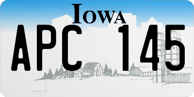 IA license plate APC145