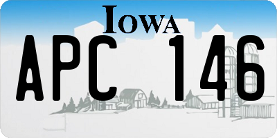 IA license plate APC146