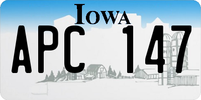 IA license plate APC147