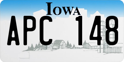 IA license plate APC148