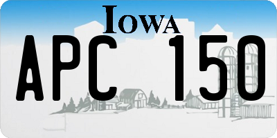 IA license plate APC150
