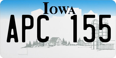 IA license plate APC155