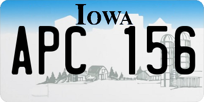 IA license plate APC156