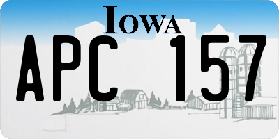 IA license plate APC157