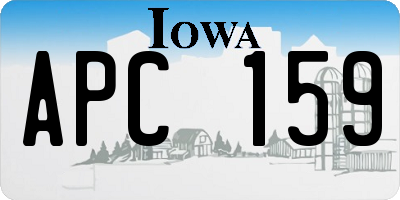 IA license plate APC159