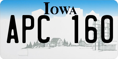 IA license plate APC160