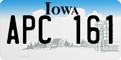 IA license plate APC161