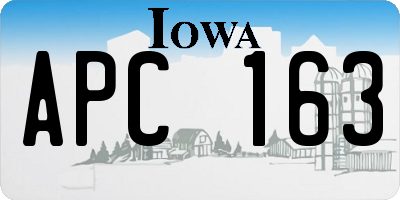 IA license plate APC163