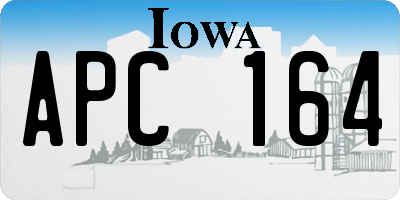 IA license plate APC164