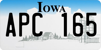 IA license plate APC165