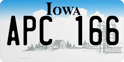 IA license plate APC166