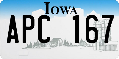 IA license plate APC167