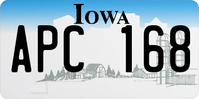 IA license plate APC168