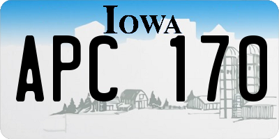 IA license plate APC170